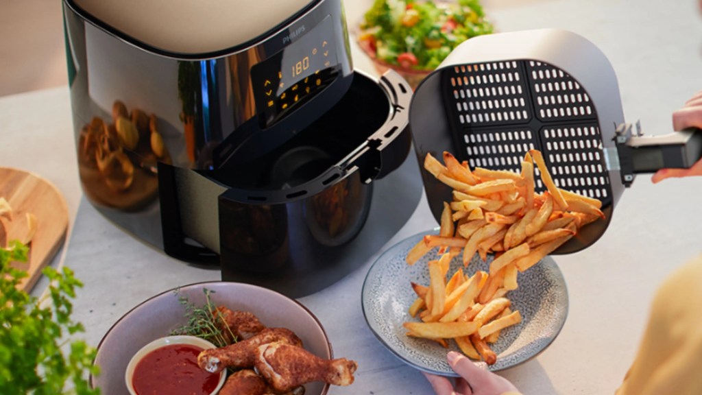 Freidoras de aire en uso.